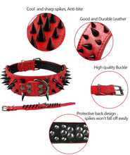 Load image into Gallery viewer, Wide Sharp Spiked Studded Leather