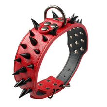 Load image into Gallery viewer, Wide Sharp Spiked Studded Leather