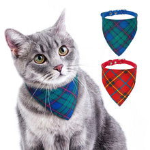 Load image into Gallery viewer, Cat Bandana Green & Red