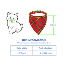 Load image into Gallery viewer, Cat Bandana Green &amp; Red
