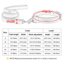 Load image into Gallery viewer, Custom Dog Collars Leather Personalized Pet Dog Tag Collar Leash Lead For Small Medium Large Dogs Pitbull Bulldog Pugs Beagle
