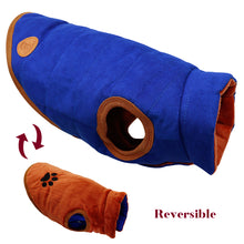 Load image into Gallery viewer, Coat Warm Blue &amp; Brown
