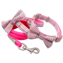 Load image into Gallery viewer, Nylon Collar And Leash  Pink Blue
