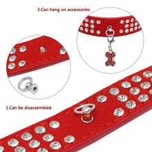 Load image into Gallery viewer, Rows Bling Diamond Rhinestone Suede
