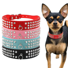 Load image into Gallery viewer, Rows Bling Diamond Rhinestone Suede
