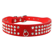 Load image into Gallery viewer, Rows Bling Diamond Rhinestone Suede
